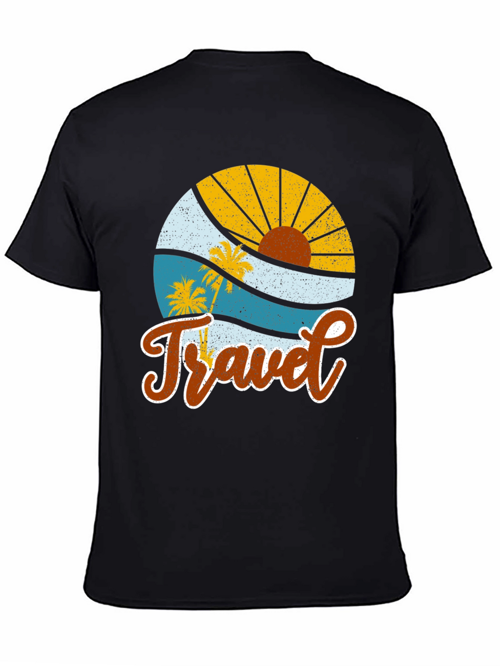 Retro Travel Graphic Tee - Tropical Vacation Shirt