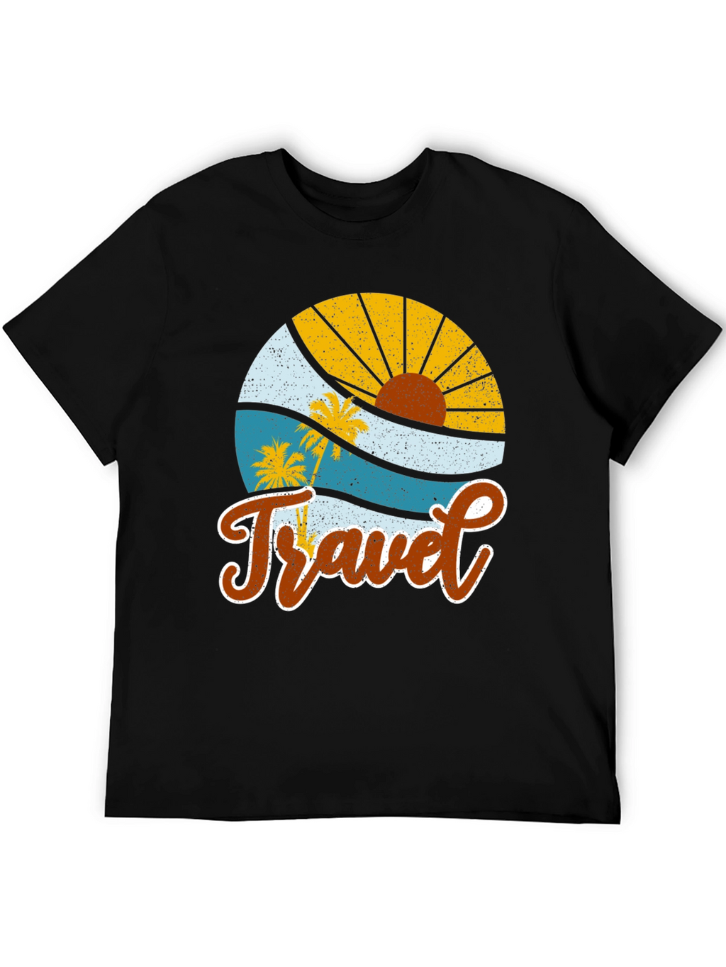 Retro Travel Graphic Tee - Tropical Vacation Shirt