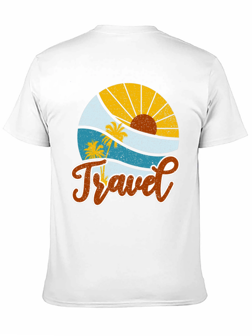 Retro Travel Graphic Tee - Tropical Vacation Shirt