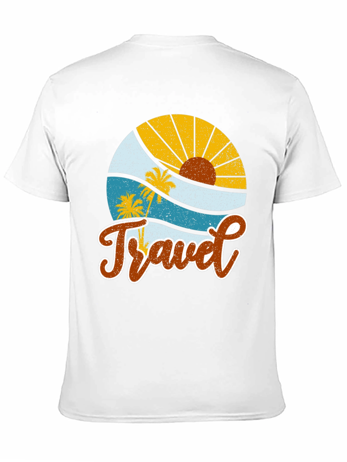 Retro Travel Graphic Tee - Tropical Vacation Shirt