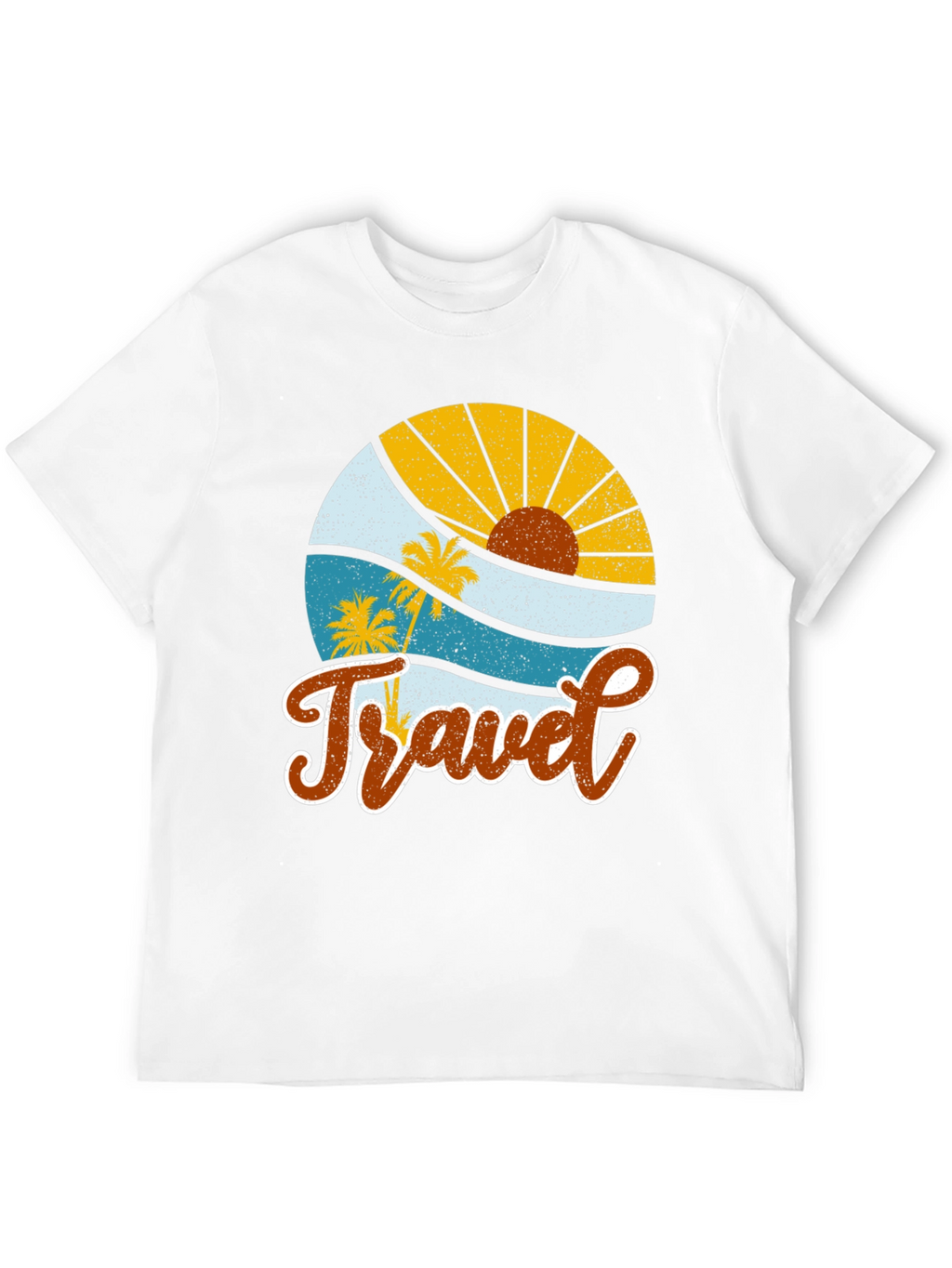 Retro Travel Graphic Tee - Tropical Vacation Shirt
