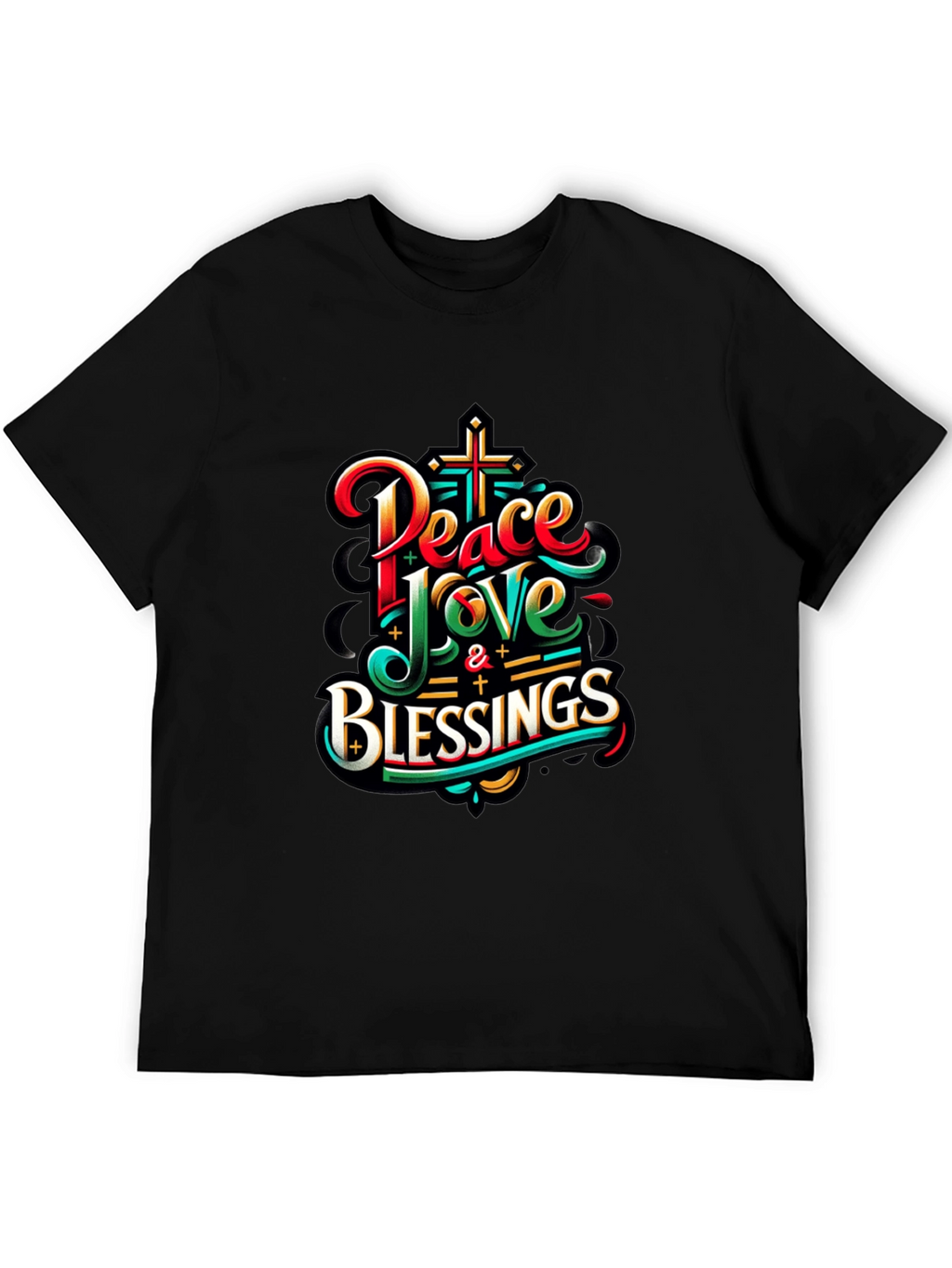 Peace Love & Blessings Graphic T-Shirt