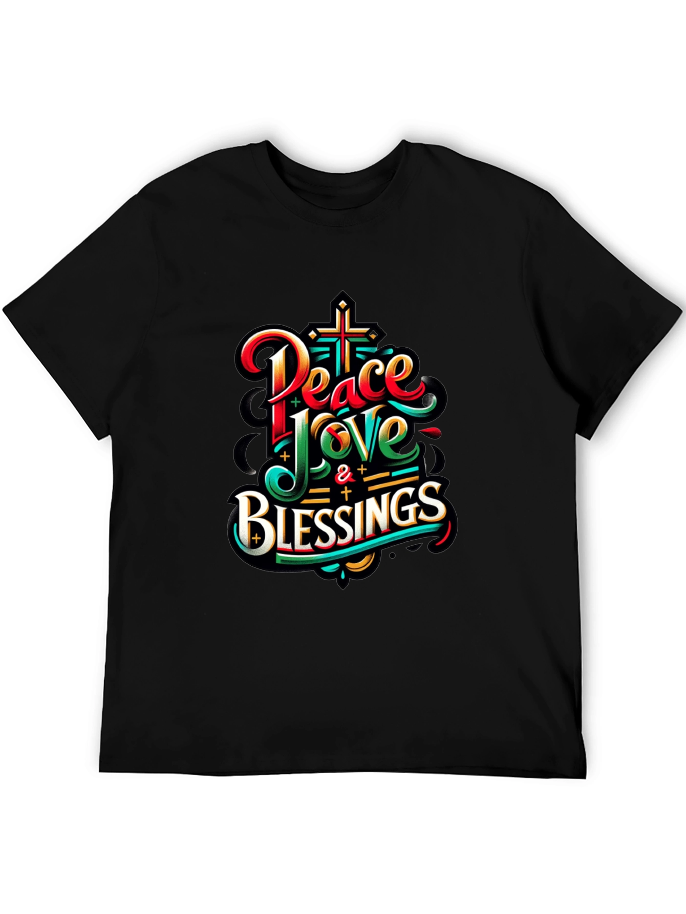 Peace Love & Blessings Graphic T-Shirt