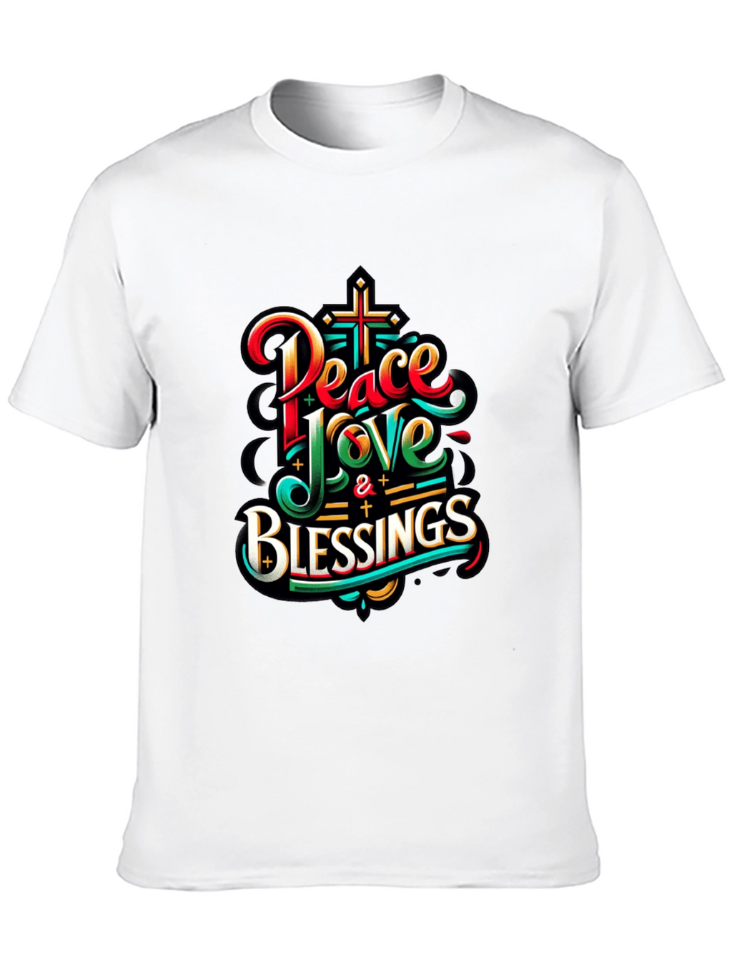 Peace Love & Blessings Graphic T-Shirt