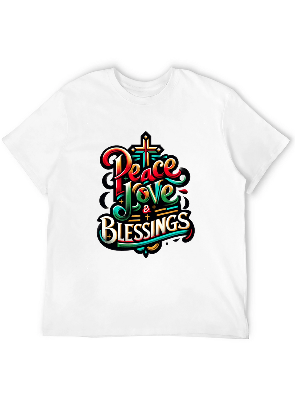 Peace Love & Blessings Graphic T-Shirt