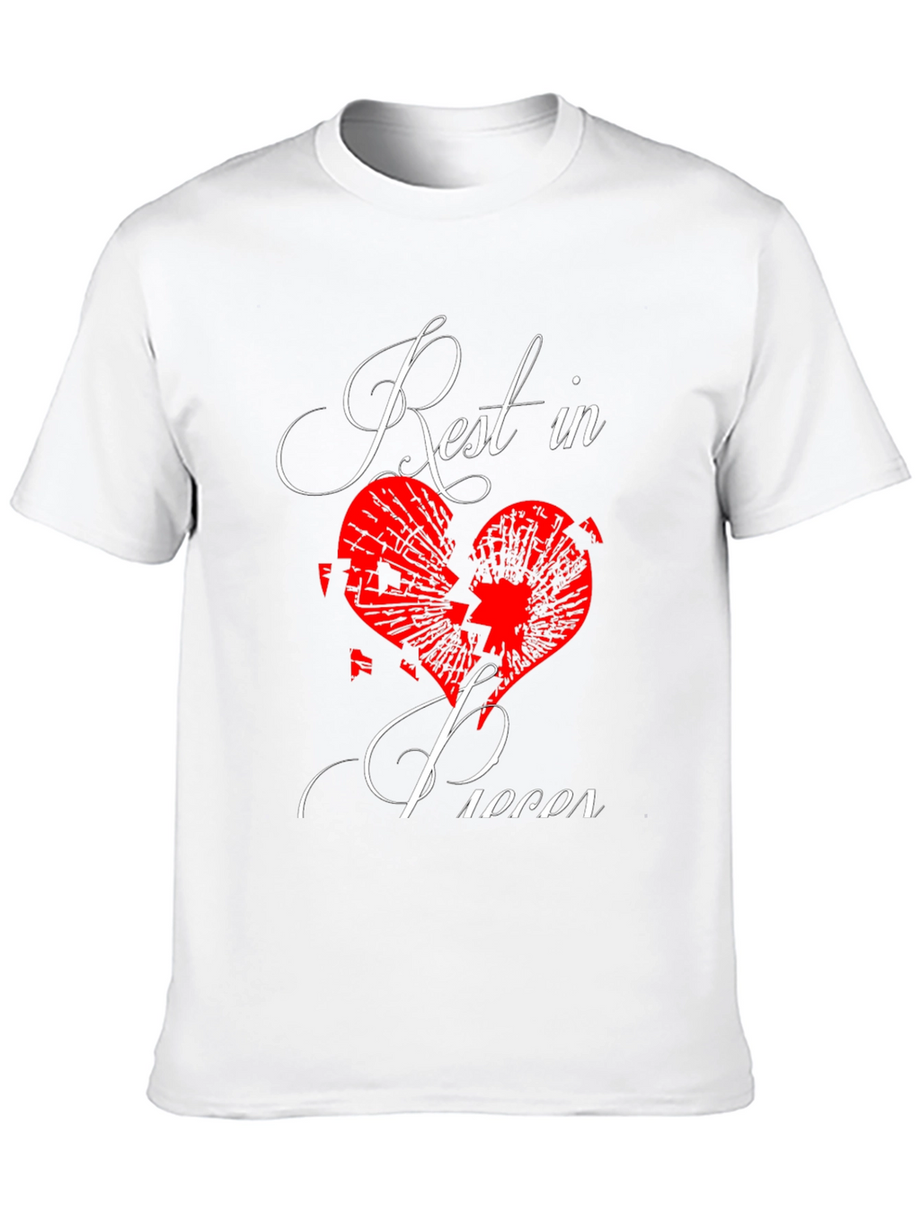 Rest in Pieces Broken Heart Graphic Tee