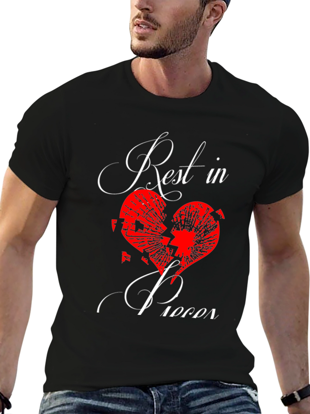 Rest in Pieces Broken Heart Graphic Tee