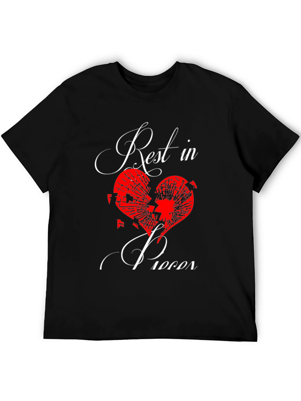 Rest in Pieces Broken Heart Graphic Tee