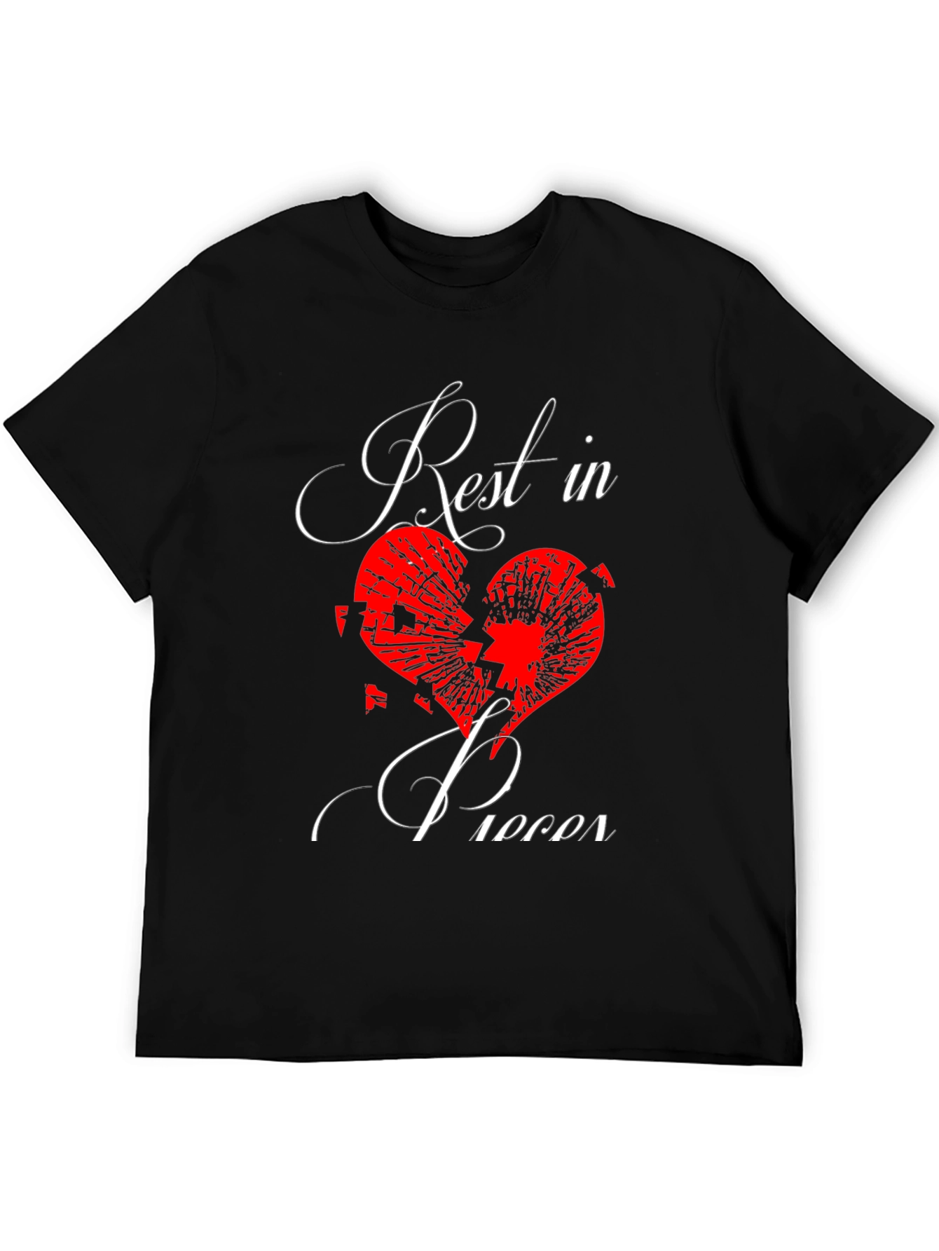 Rest in Pieces Broken Heart Graphic Tee