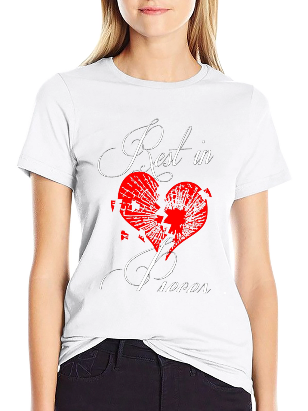Rest in Pieces Broken Heart Graphic Tee