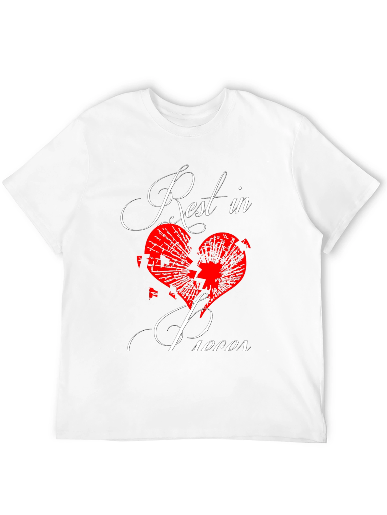 Rest in Pieces Broken Heart Graphic Tee