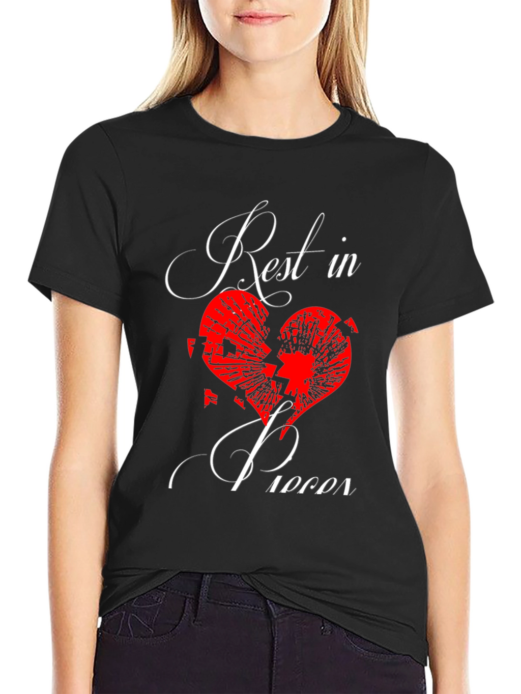 Rest in Pieces Broken Heart Graphic Tee