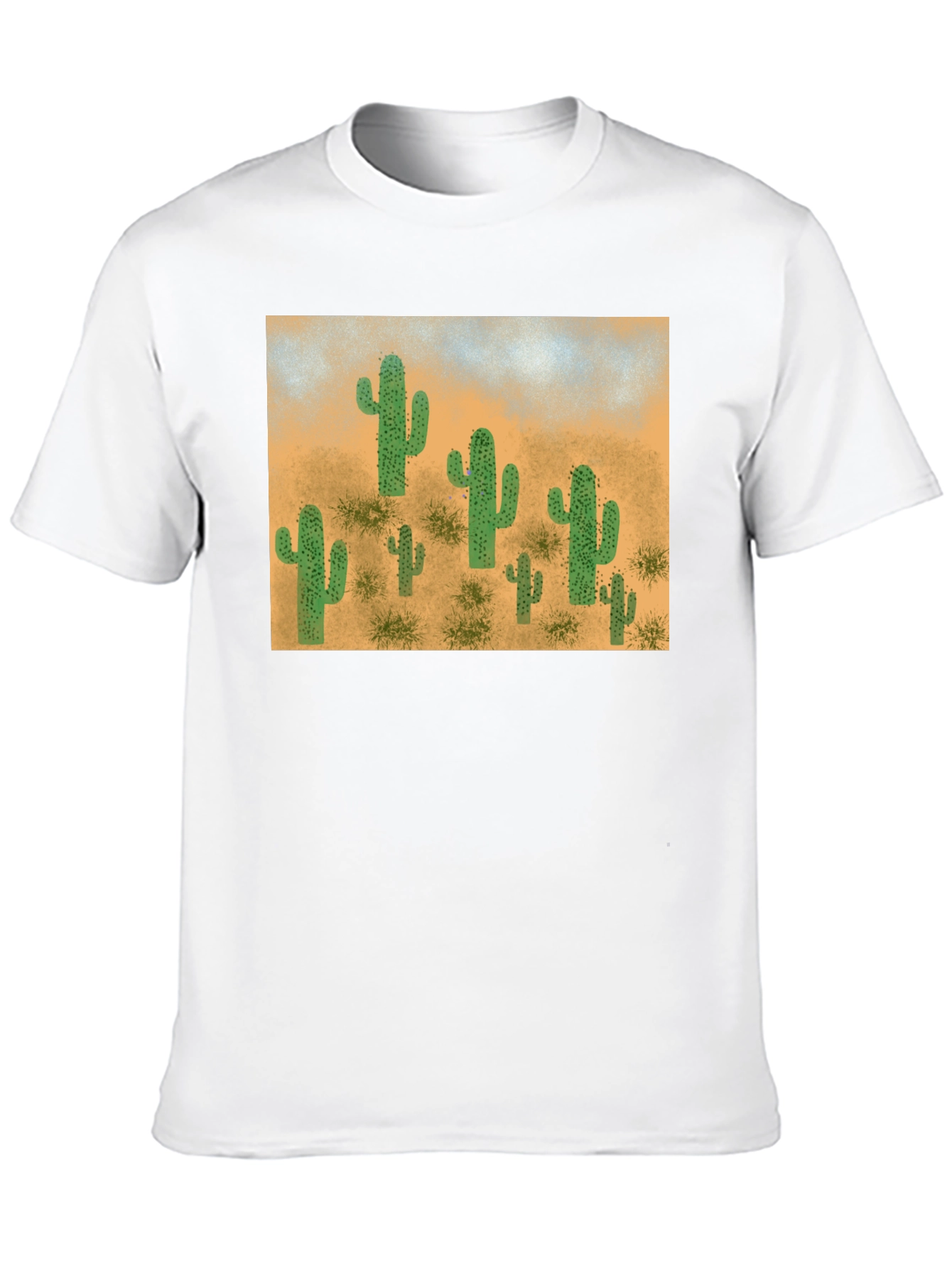 Cactus Desert Scene Graphic Tee - Black