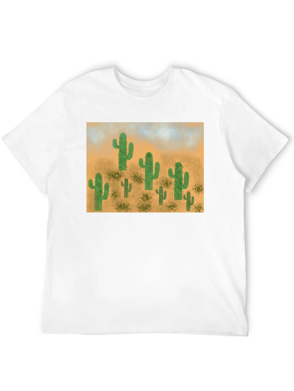 Cactus Desert Scene Graphic Tee - Black