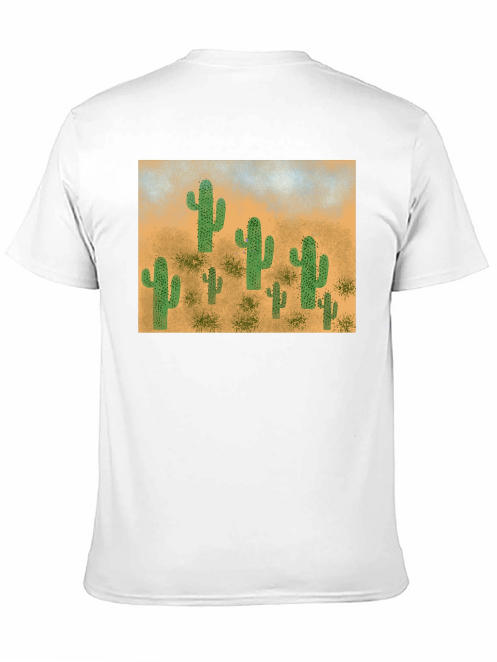 Cactus Desert Scene Graphic Tee - Black
