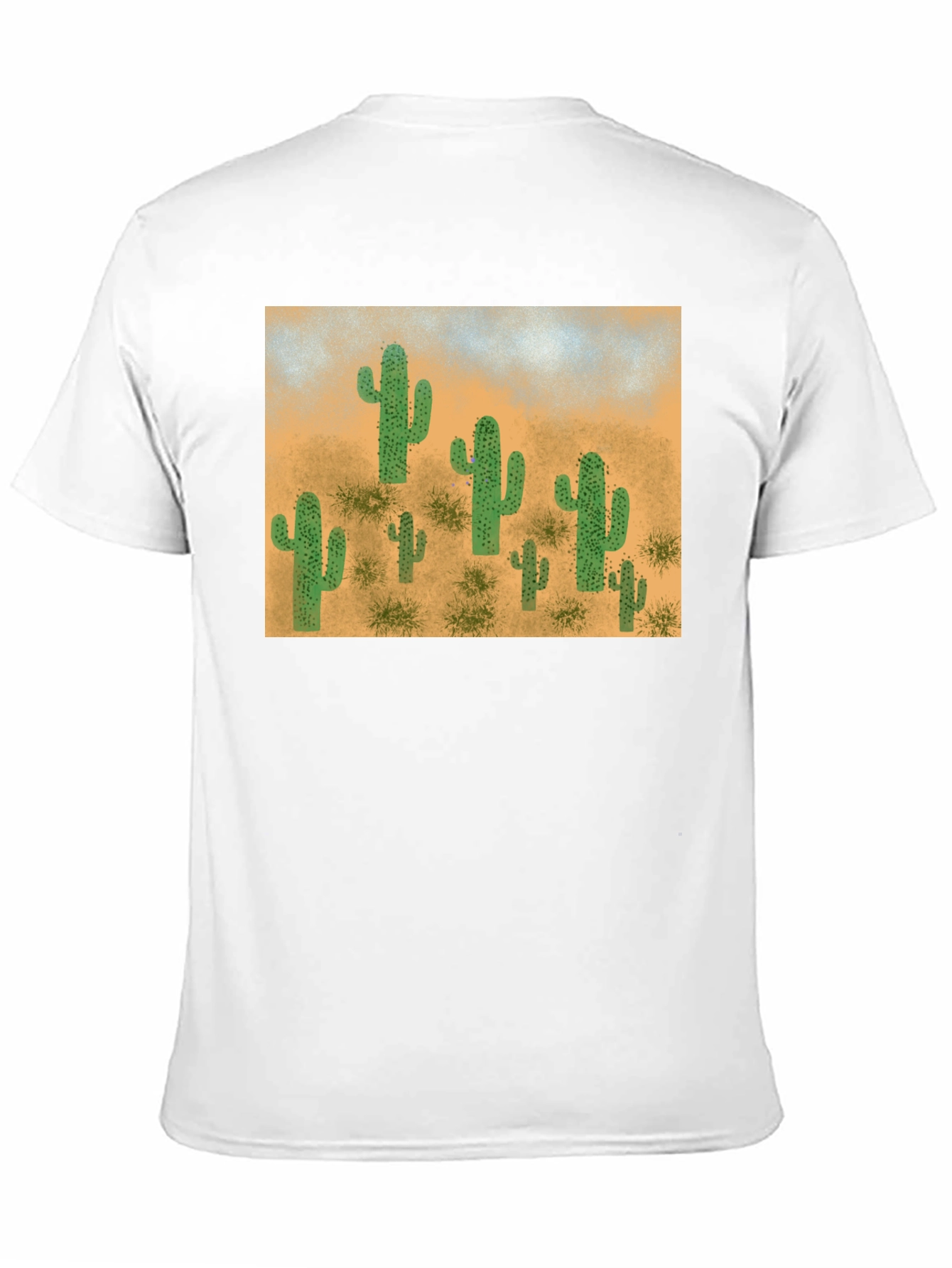 Cactus Desert Scene Graphic Tee - Black