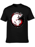 Abstract Swirl Graphic Tee - Modern Style