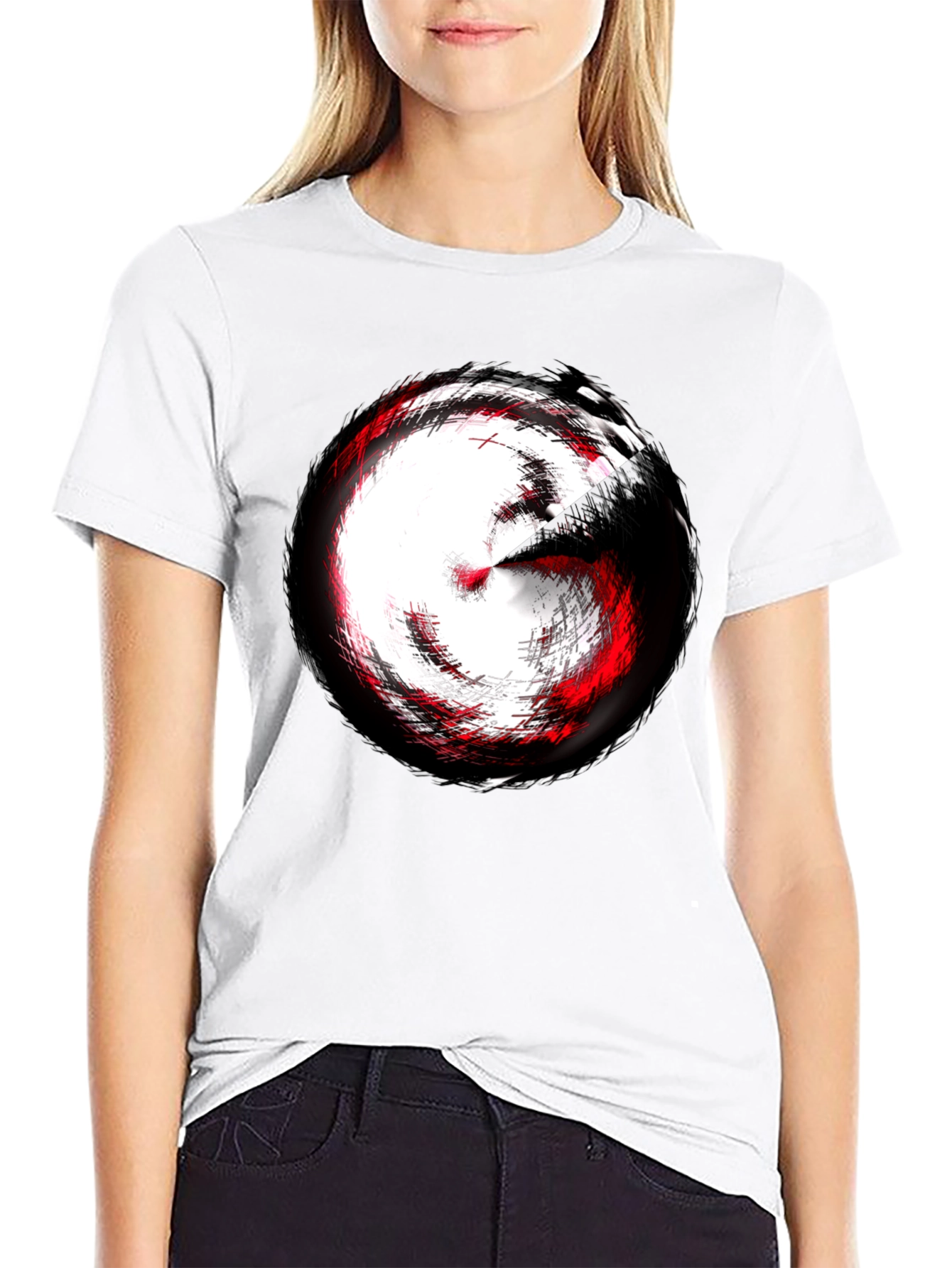 Abstract Swirl Graphic Tee - Modern Style