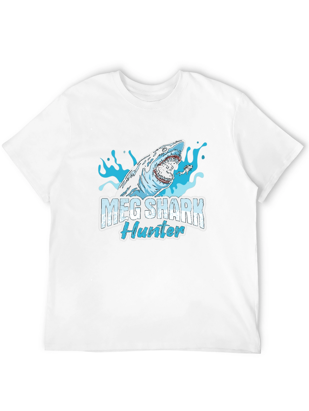 Meg Shark Hunter Graphic Tee - Cool Shark Design