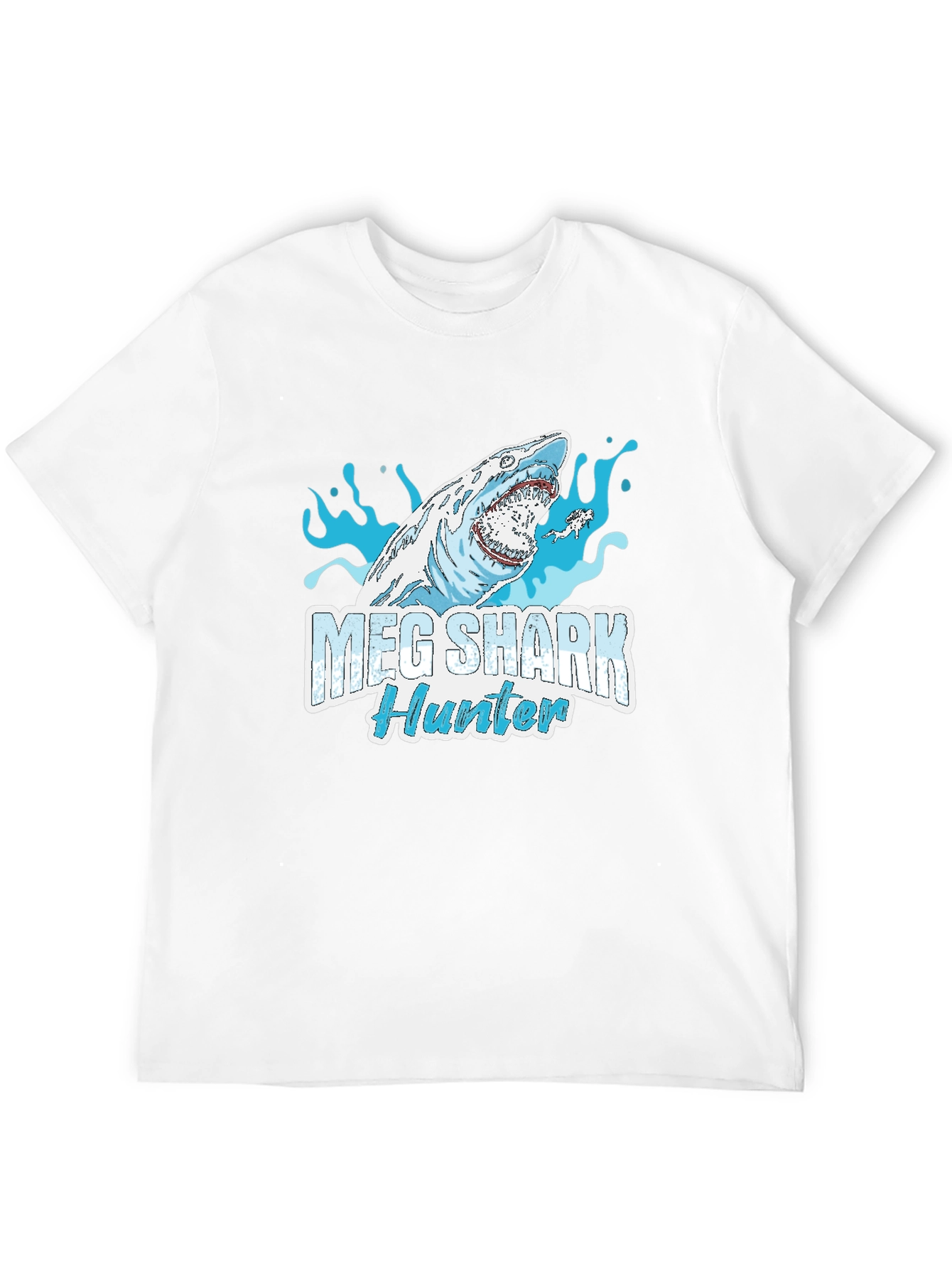 Meg Shark Hunter Graphic Tee - Cool Shark Design