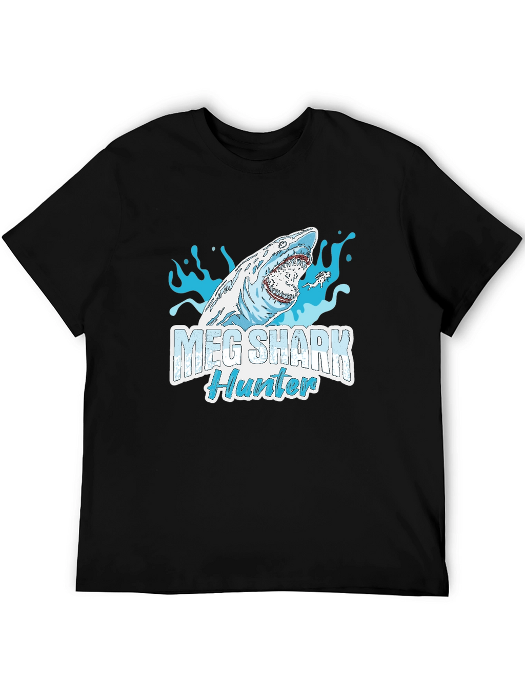 Meg Shark Hunter Graphic Tee - Cool Shark Design