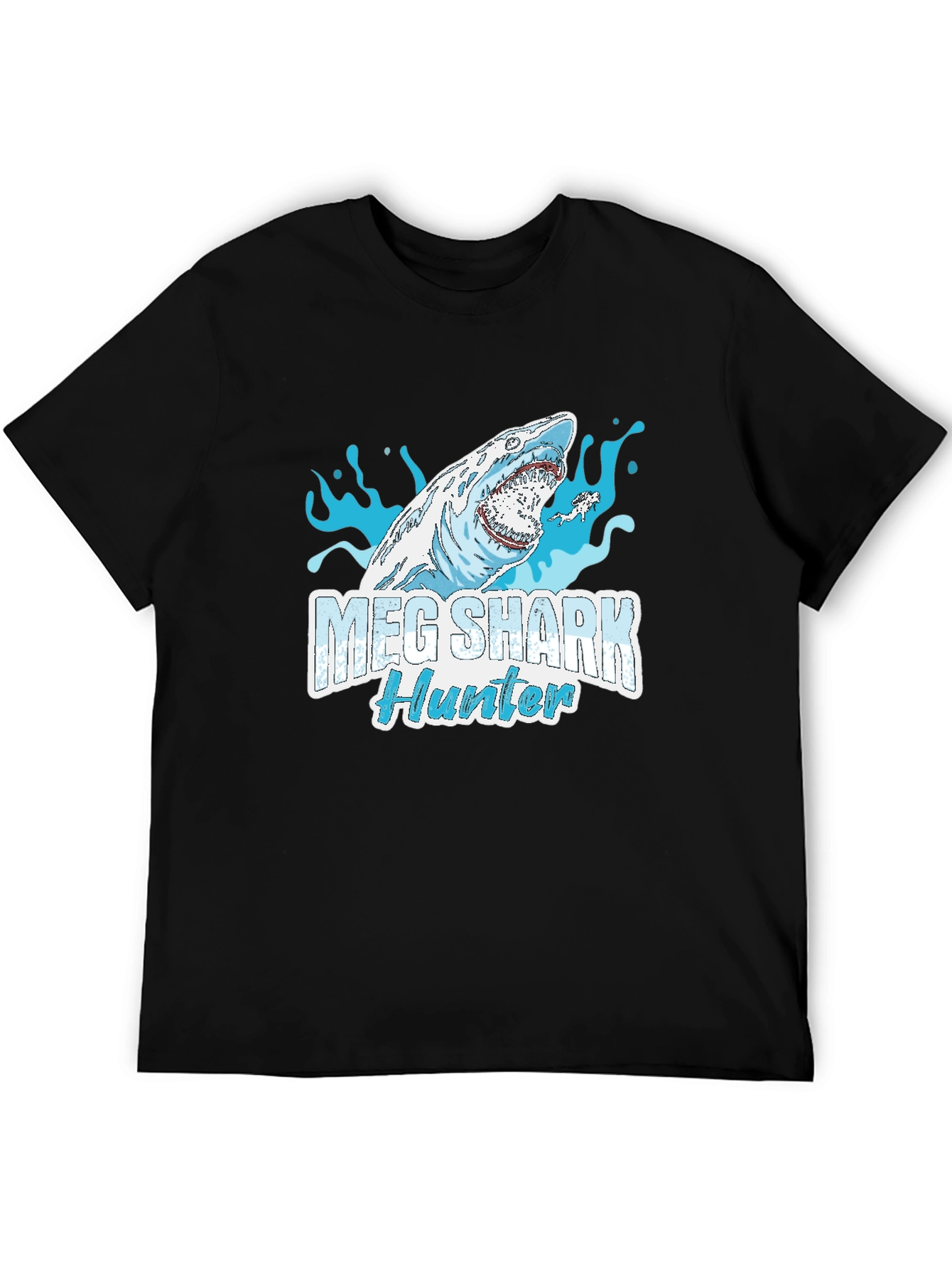 Meg Shark Hunter Graphic Tee - Cool Shark Design