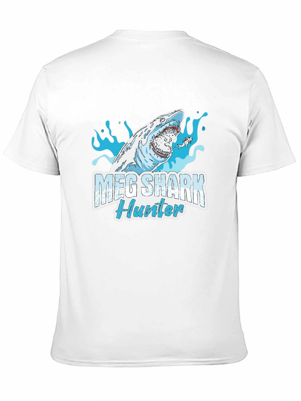 Meg Shark Hunter Graphic Tee - Cool Shark Design