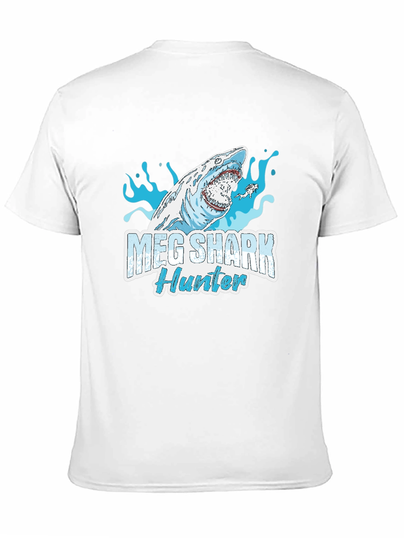 Meg Shark Hunter Graphic Tee - Cool Shark Design