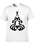 Black T-Shirt with Abstract Design