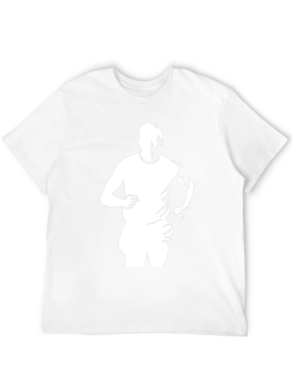 Black T-Shirt with Running Man Graphic