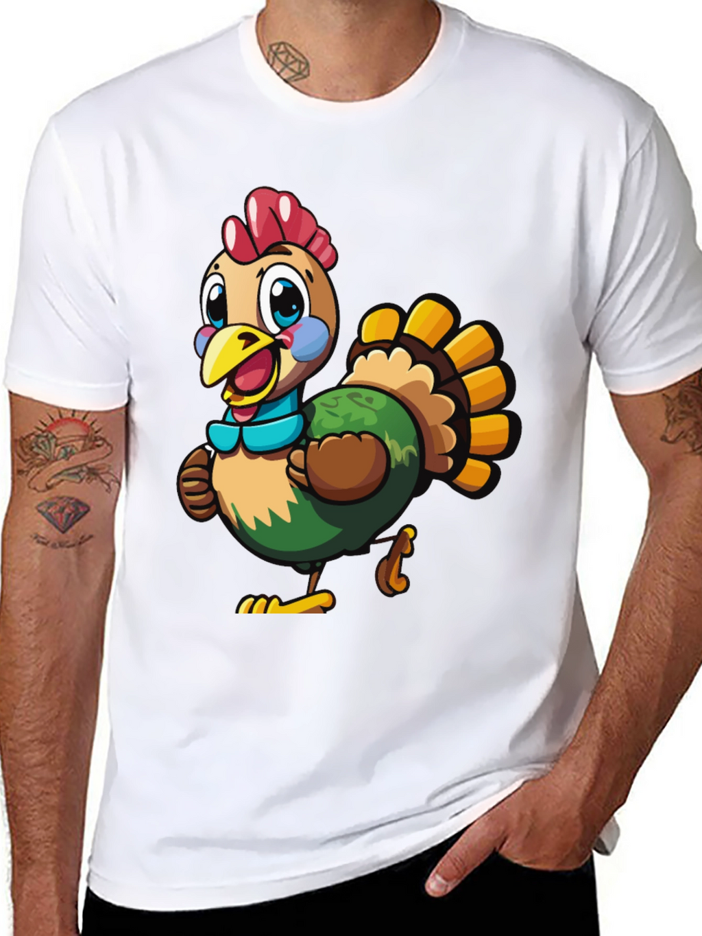 Turkey Cartoon Graphic Tee