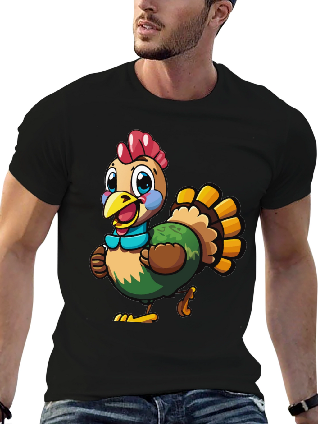 Turkey Cartoon Graphic Tee