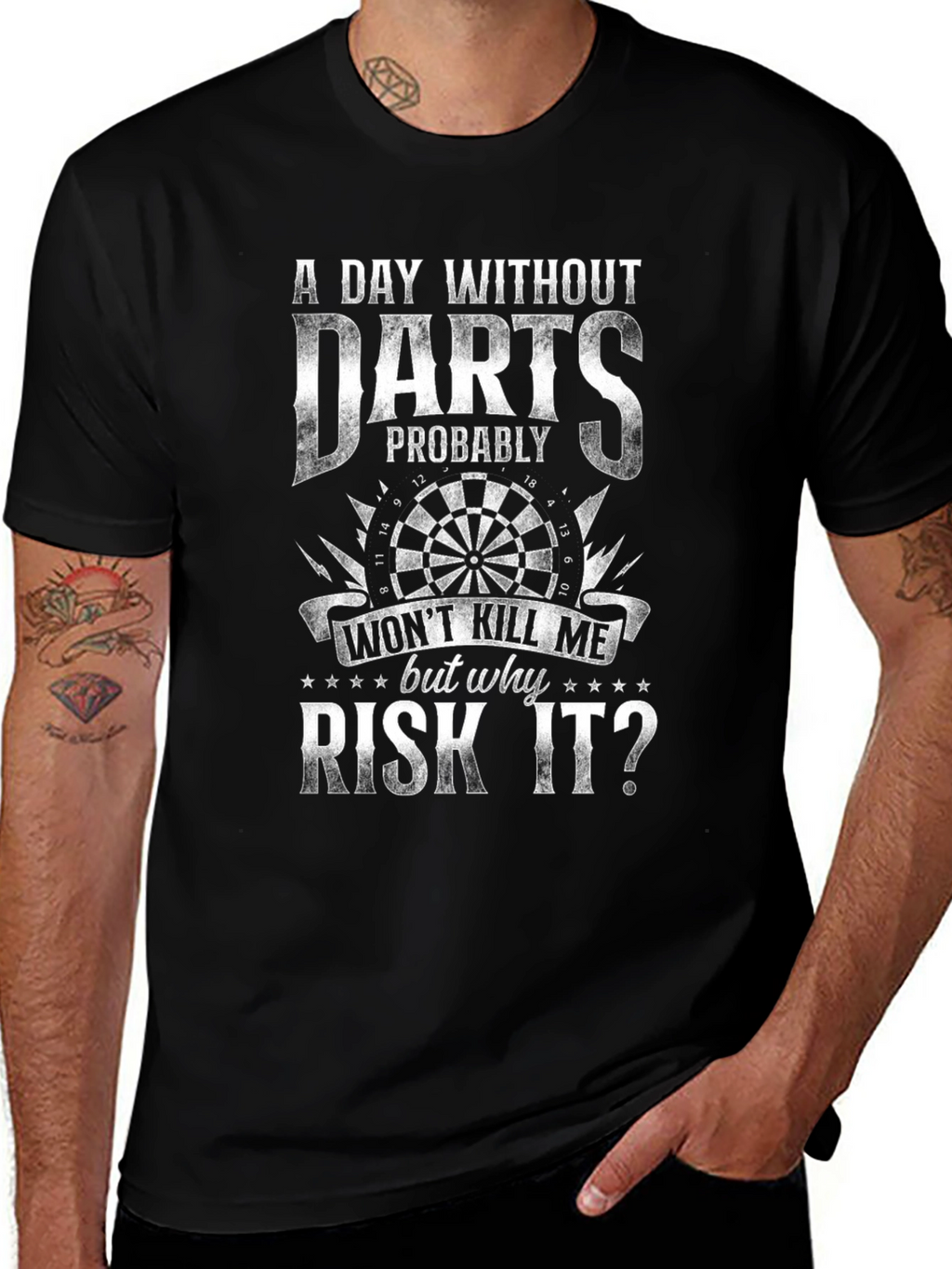 Funny Darts T-Shirt: A Day Without Darts