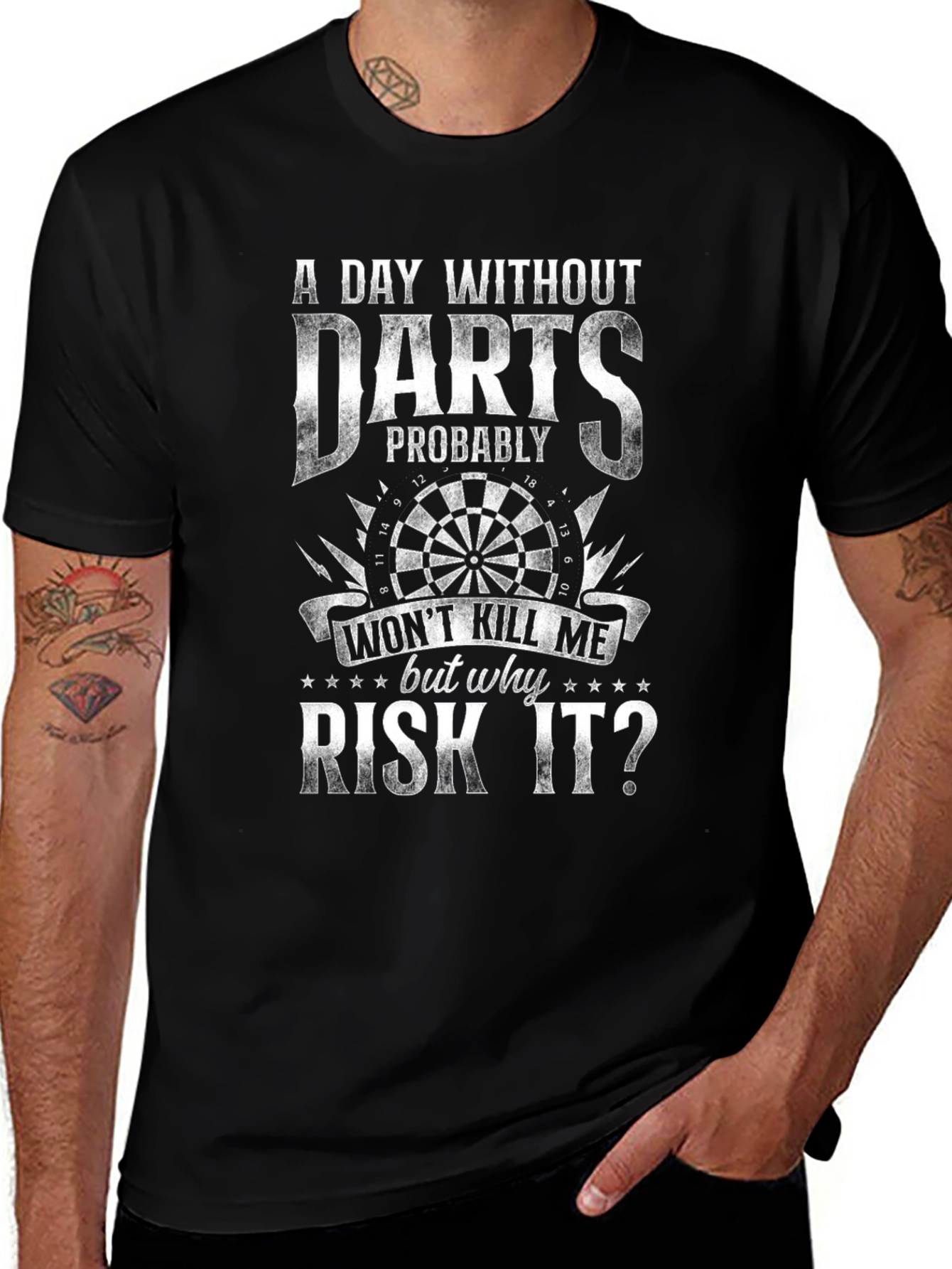 Funny Darts T-Shirt: A Day Without Darts