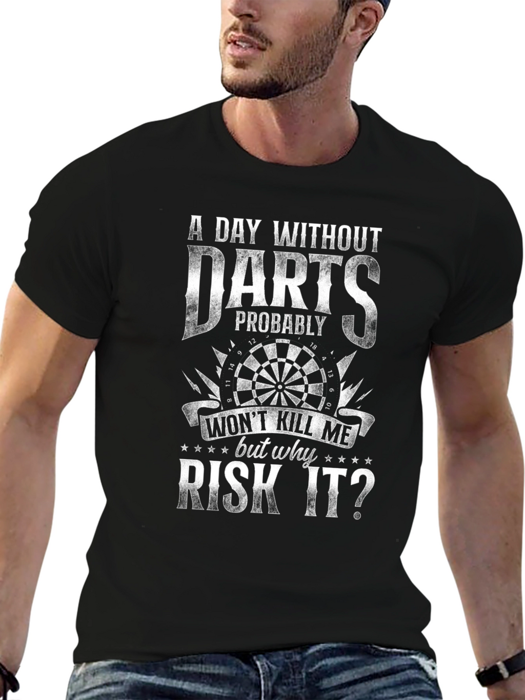 Funny Darts T-Shirt: A Day Without Darts