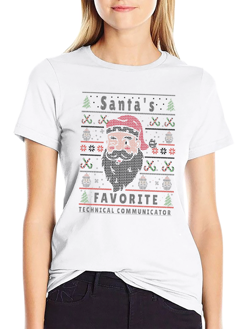 Santas Favorite Technical Communicator Ugly Christmas T-Shirt