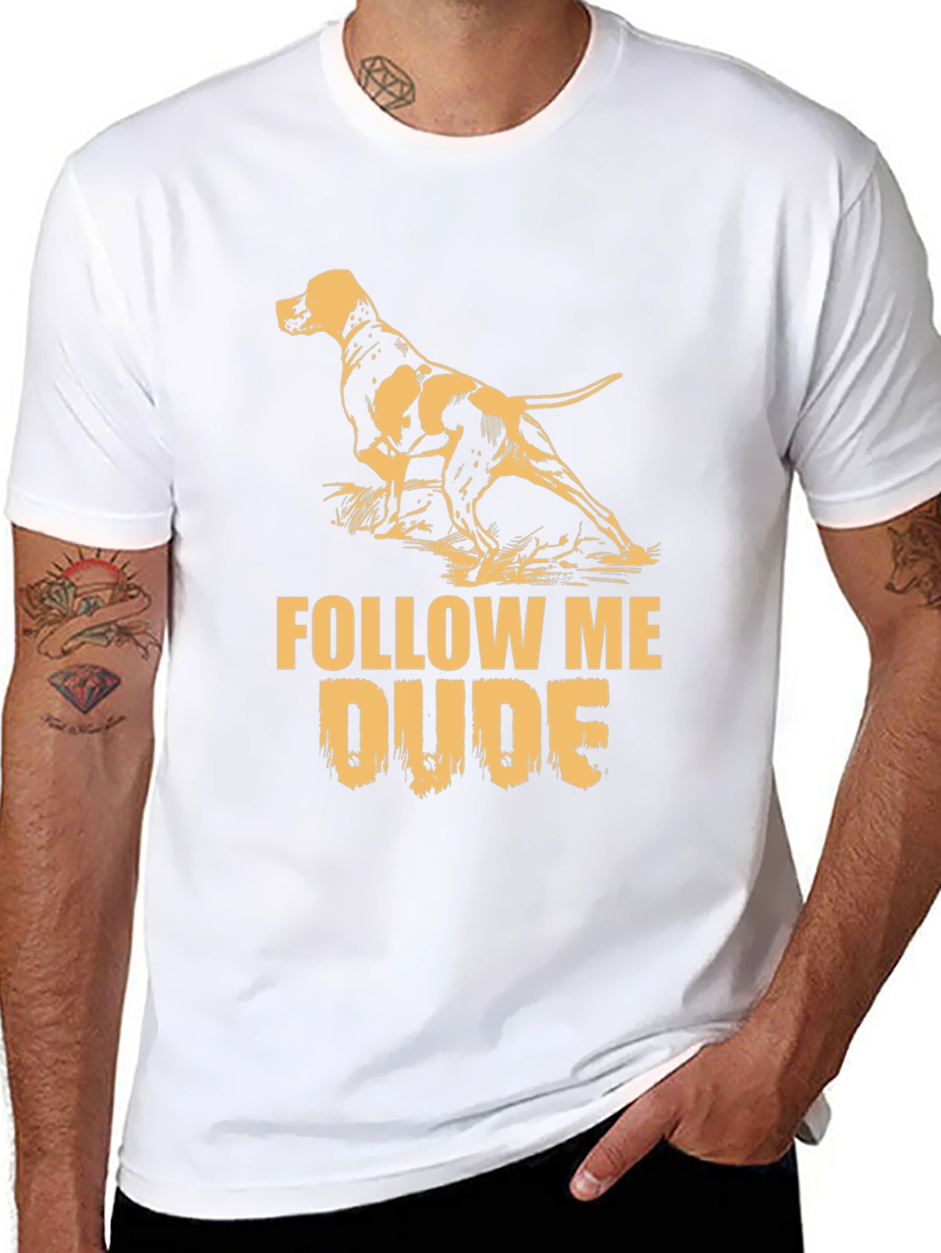 Dog Lovers T-Shirt: Follow Me Dude