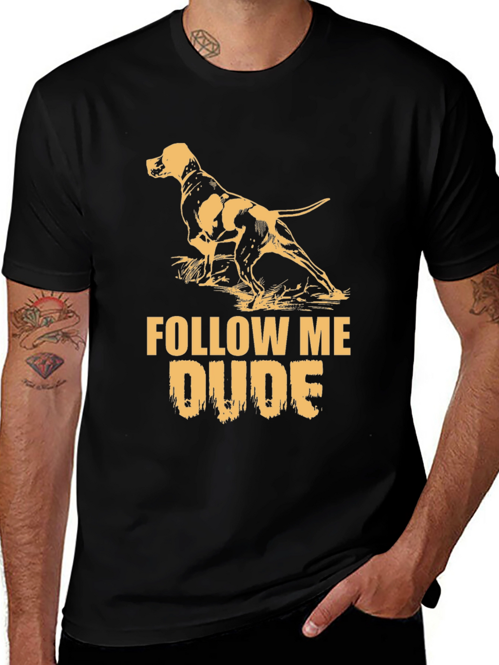 Dog Lovers T-Shirt: Follow Me Dude