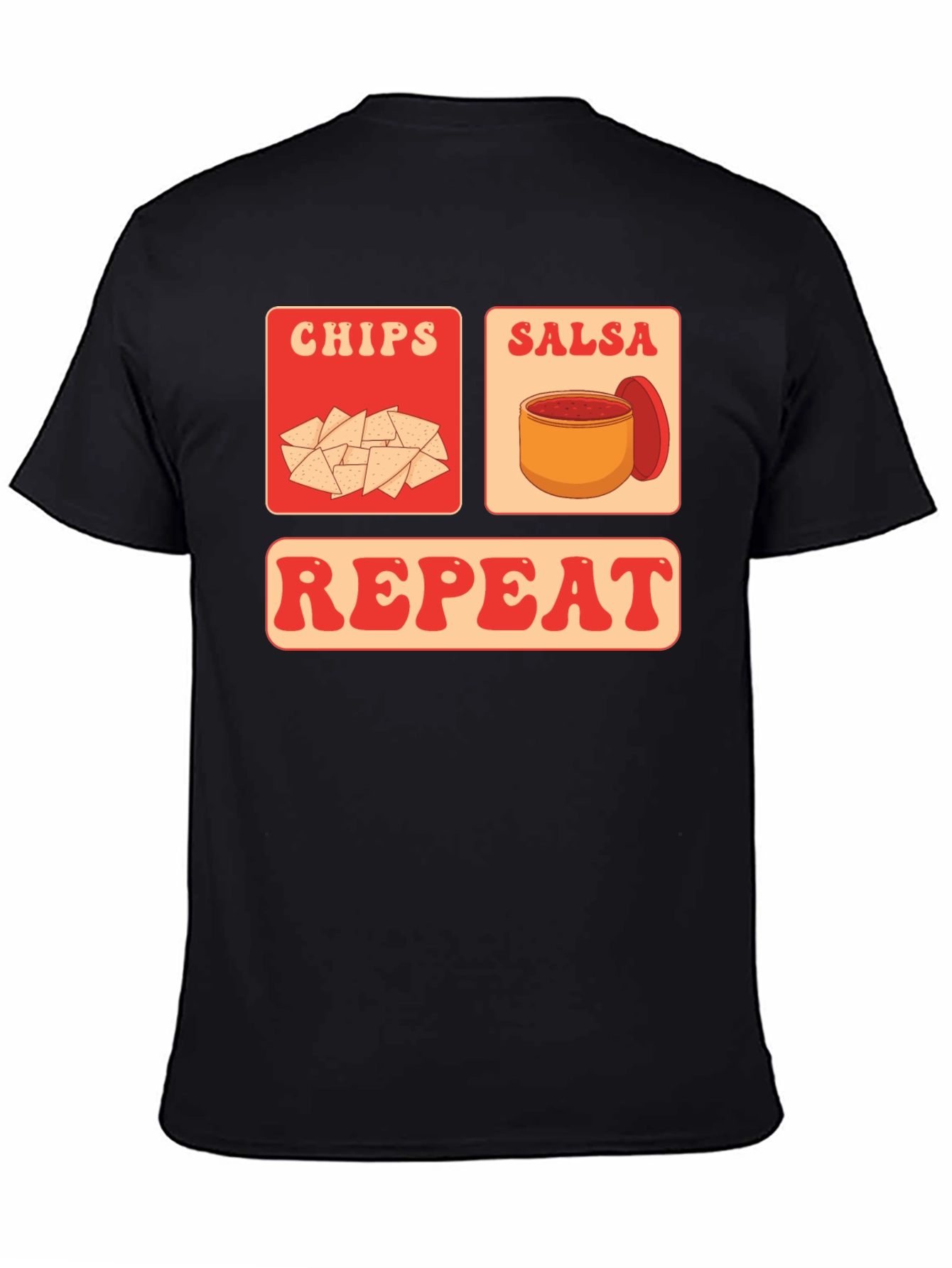 Chips Salsa Repeat Graphic Tee