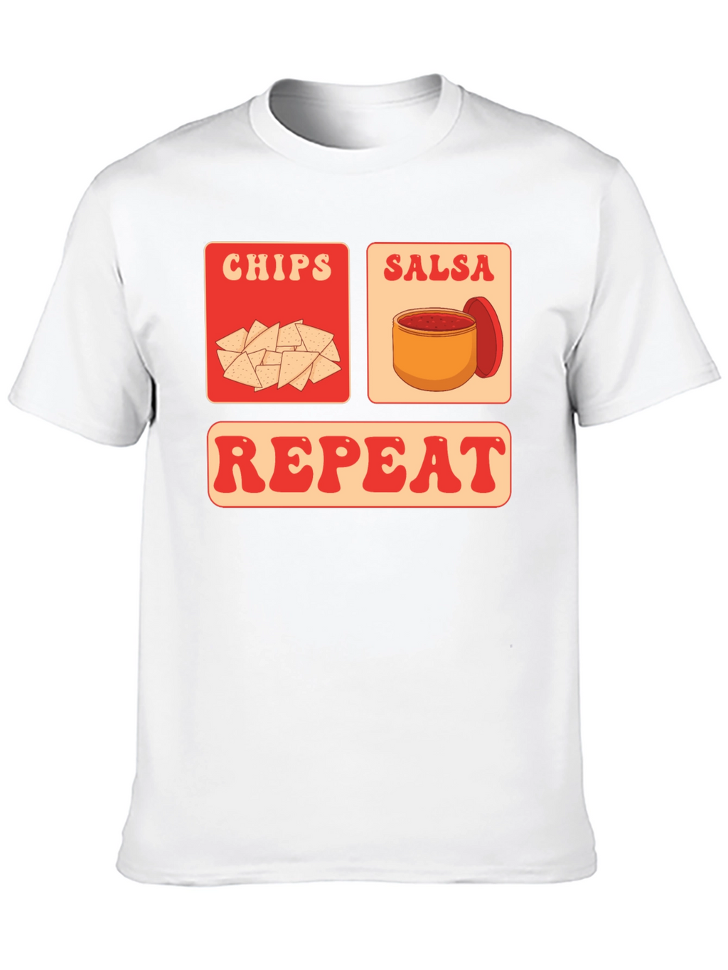 Chips Salsa Repeat Graphic Tee