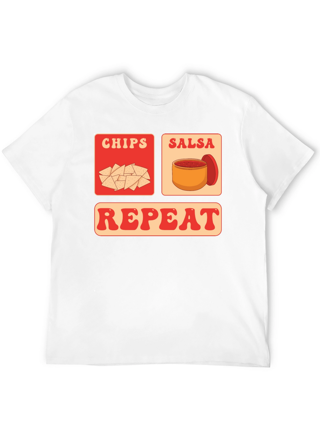 Chips Salsa Repeat Graphic Tee