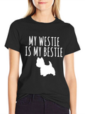 My Westie is My Bestie Black T-Shirt