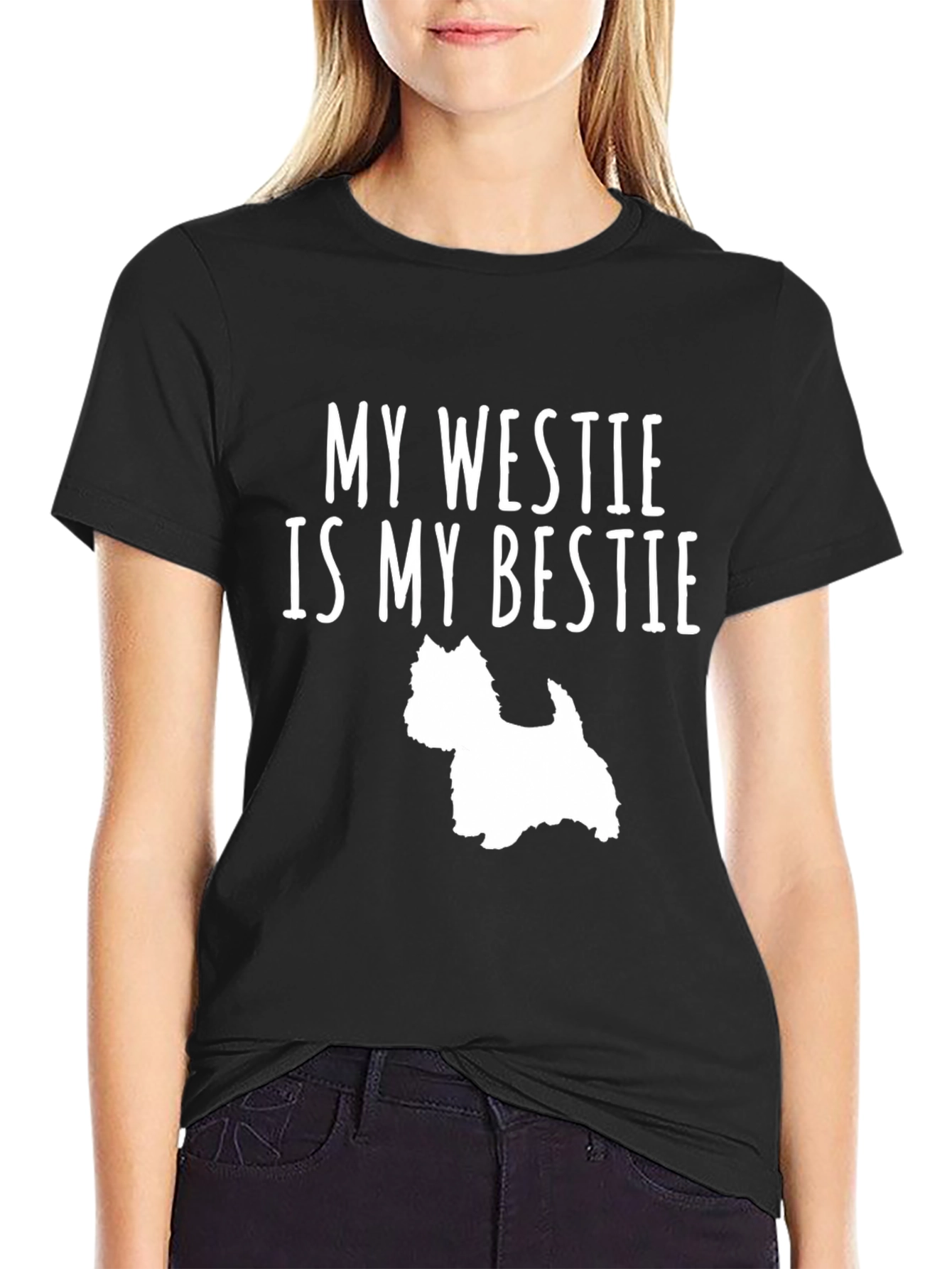 My Westie is My Bestie Black T-Shirt