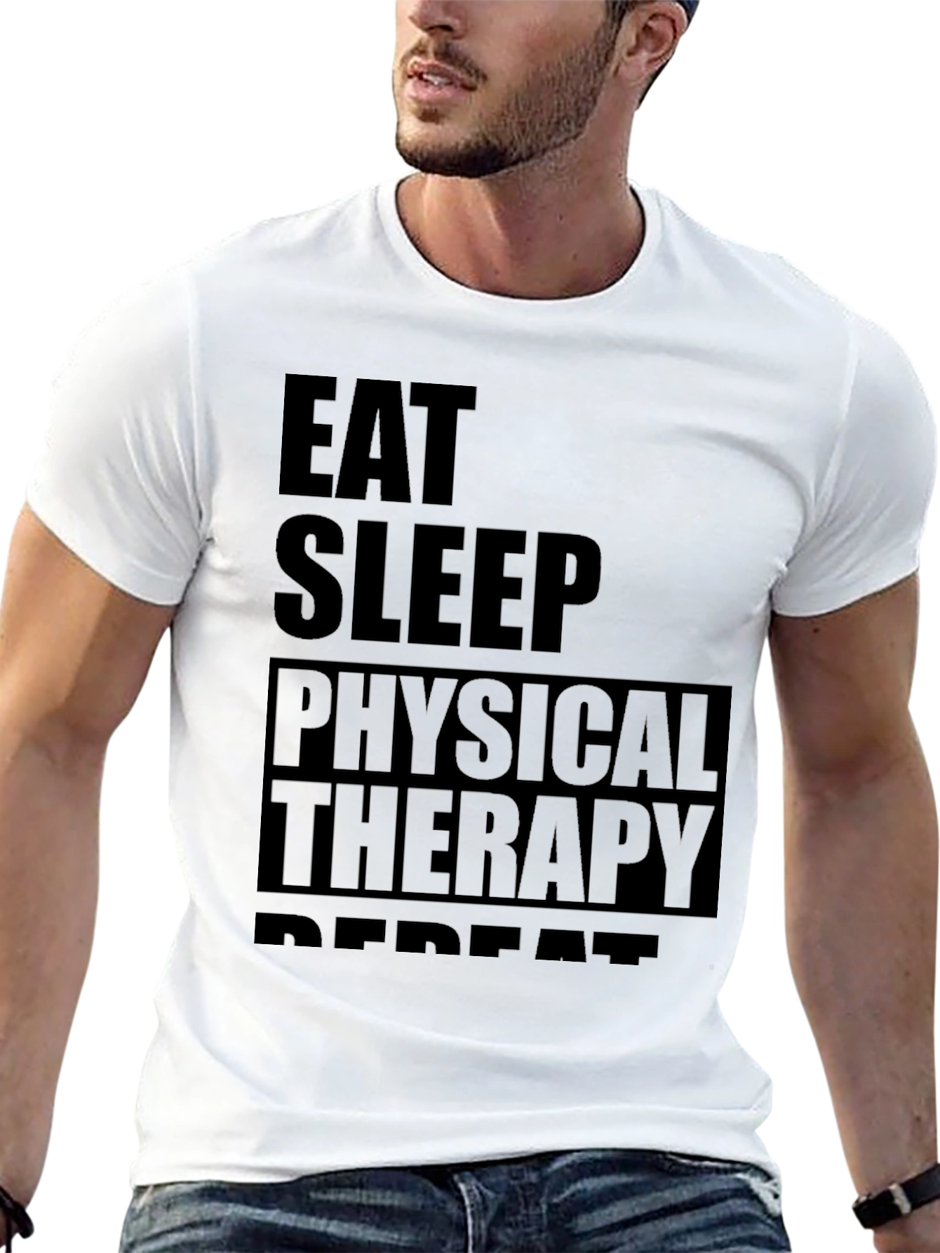 Eat Sleep Physical Therapy Repeat Black T-Shirt