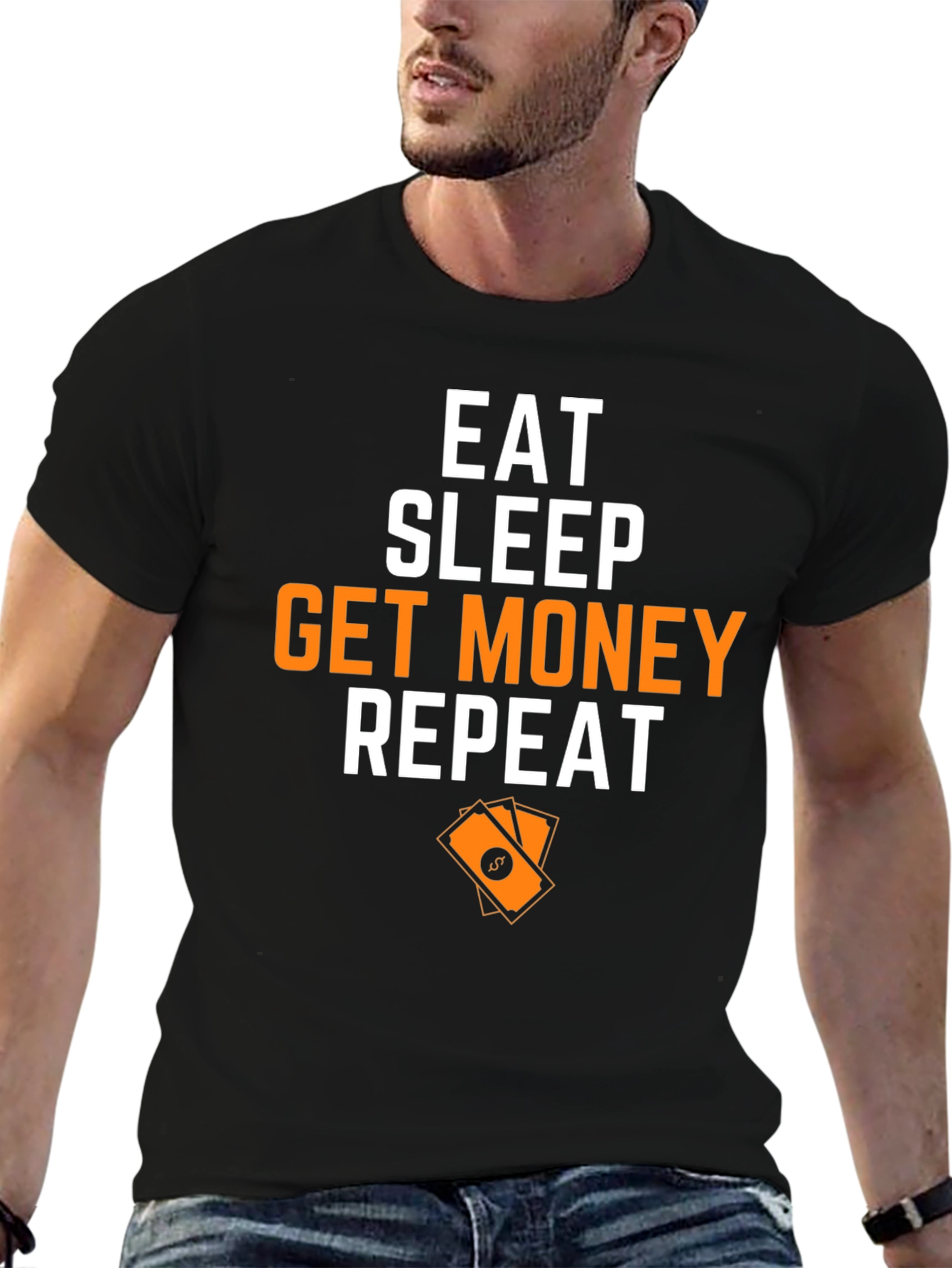 Eat Sleep Get Money Repeat Graphic T-Shirt