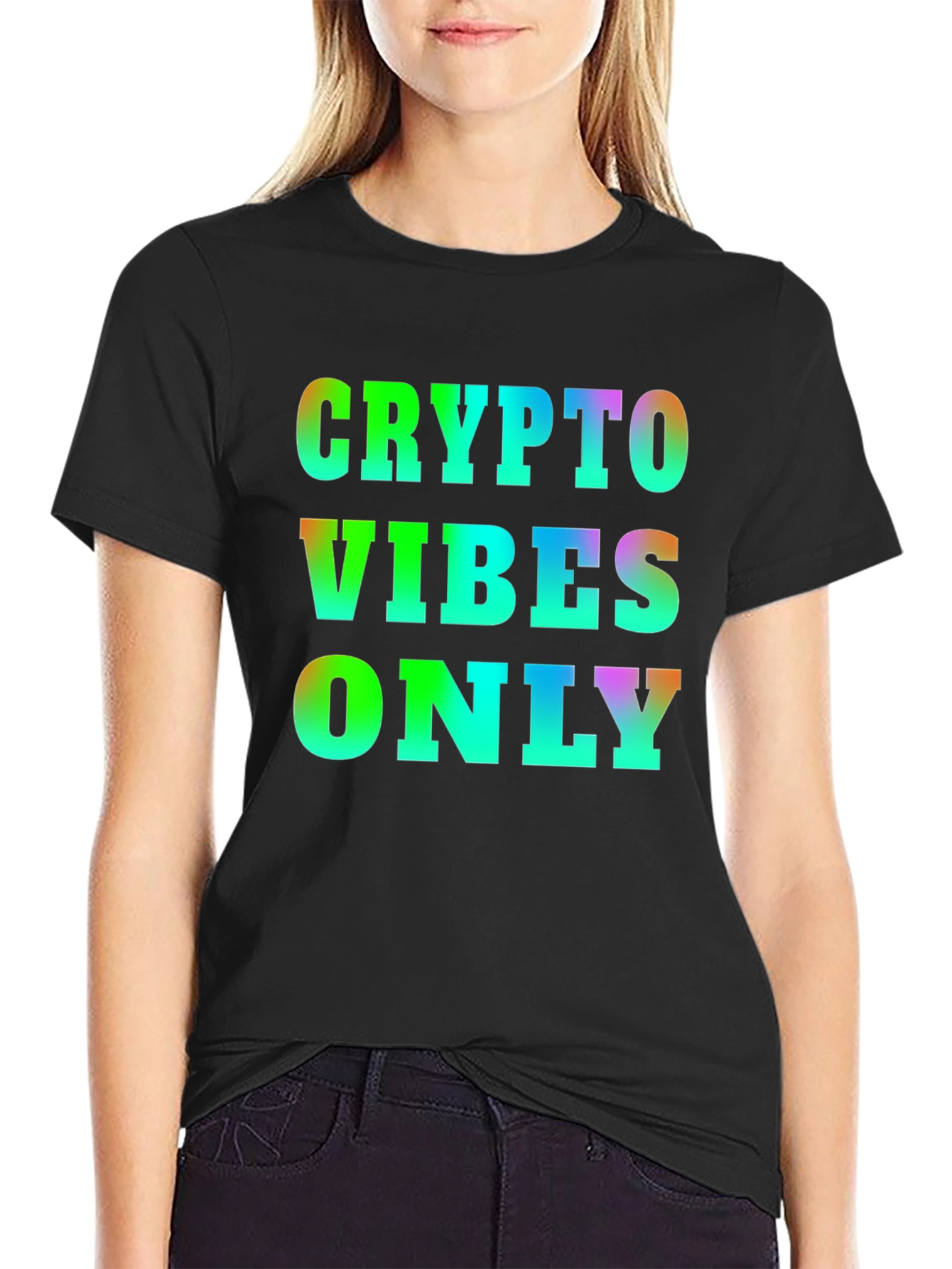 Crypto Vibes Only T-Shirt - Colorful Graphic Tee
