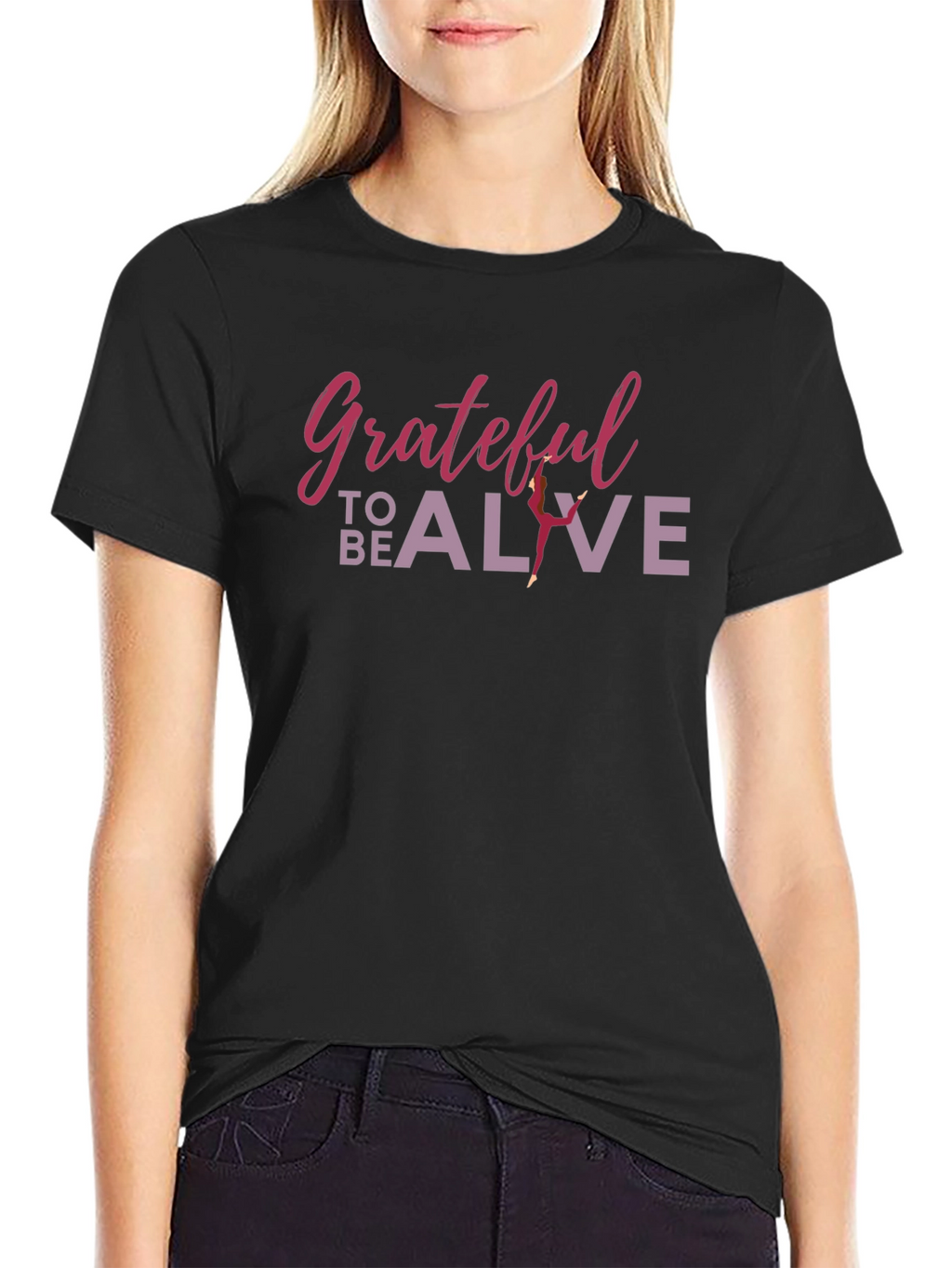Grateful to be Alive Graphic Tee - Black