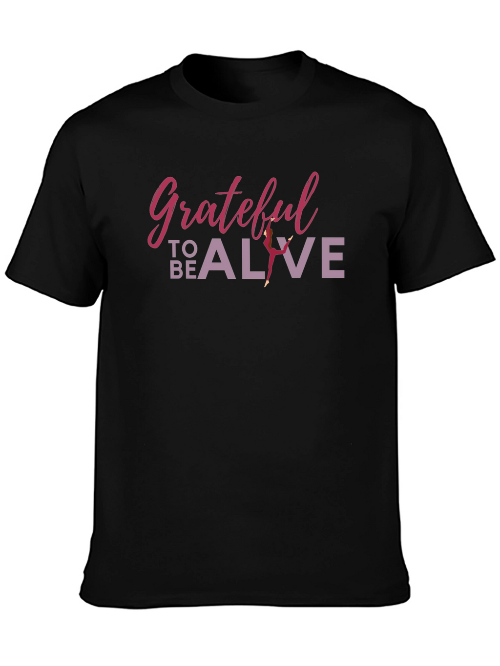 Grateful to be Alive Graphic Tee - Black