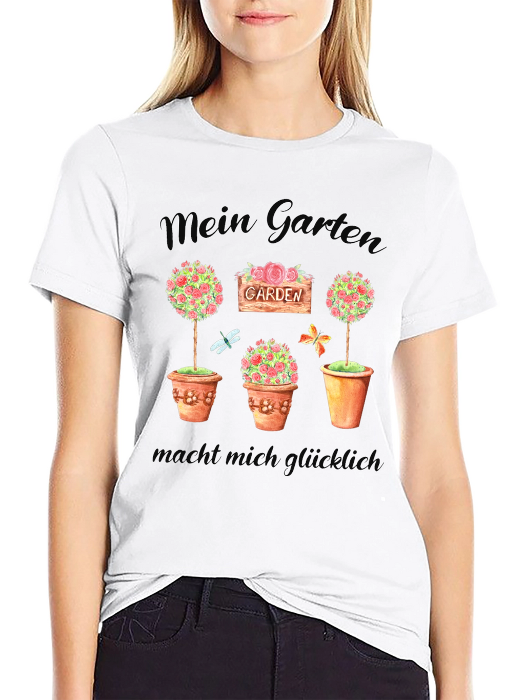 Mein Garten Makes Me Happy T-Shirt - Gardener Gift