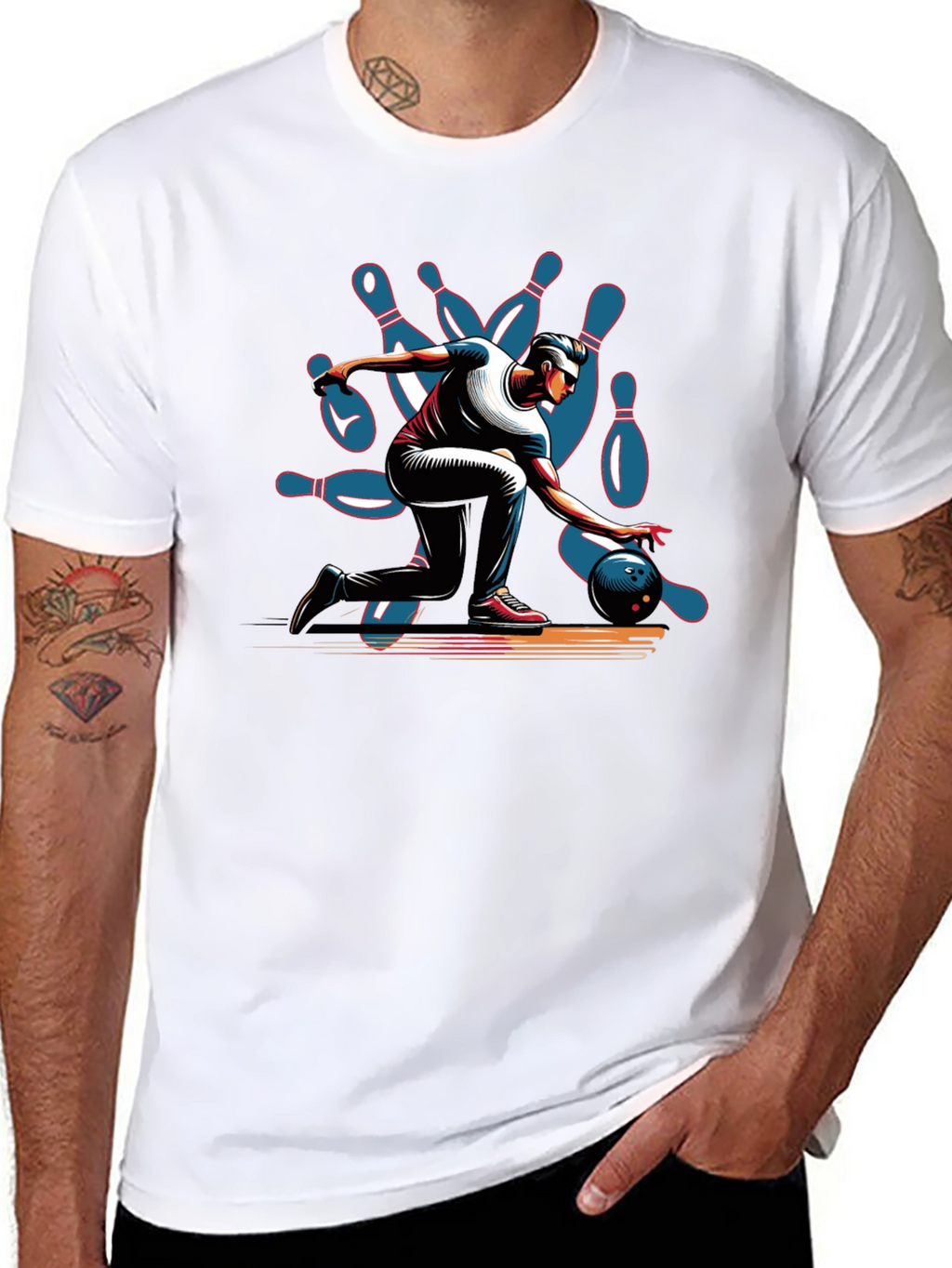 Bowling Strike Graphic Tee